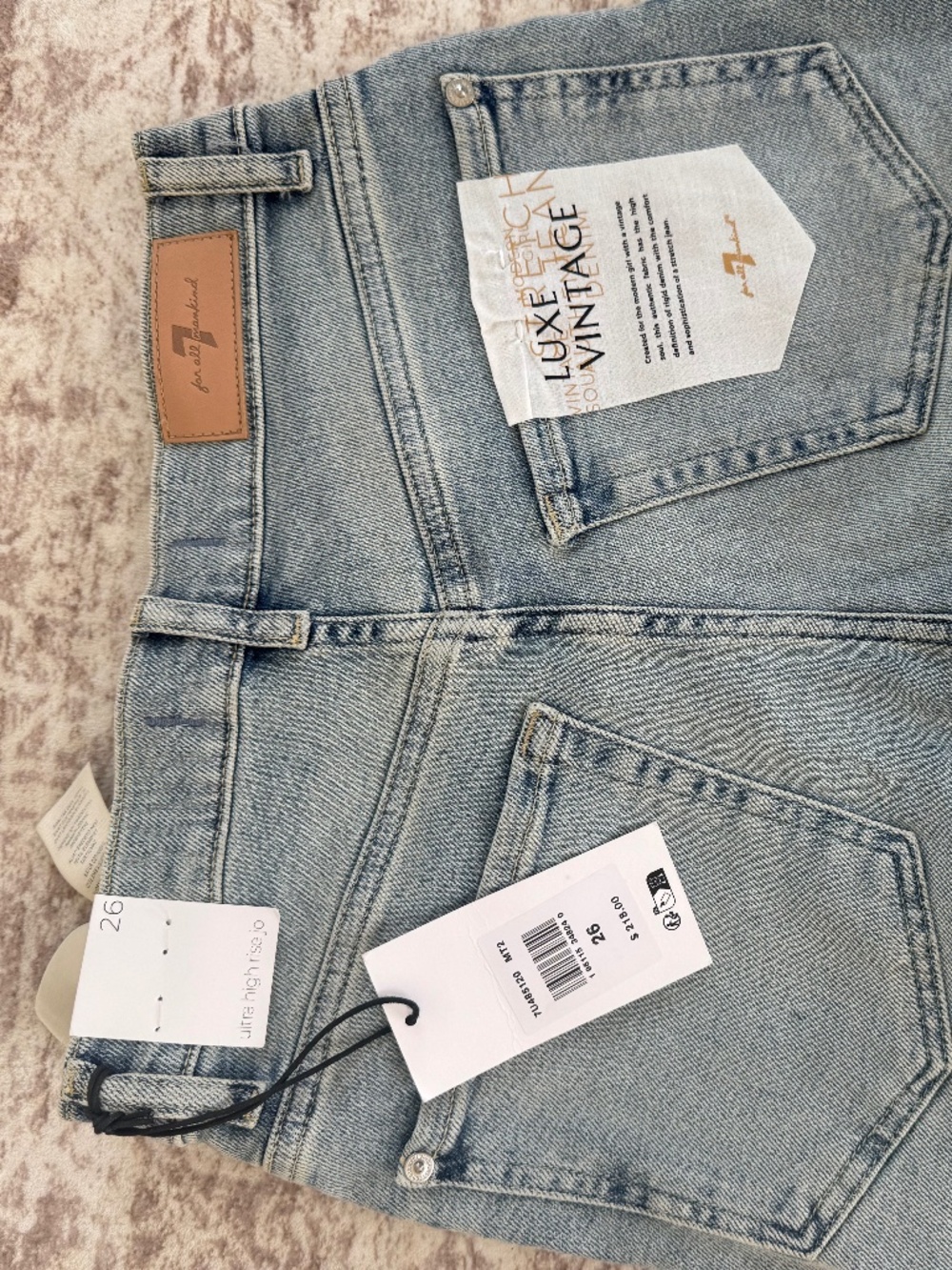 7 For All Mankind Womens Luxe Vintage washed out bootleg women's jeans size 26 - Picture 3 of 3